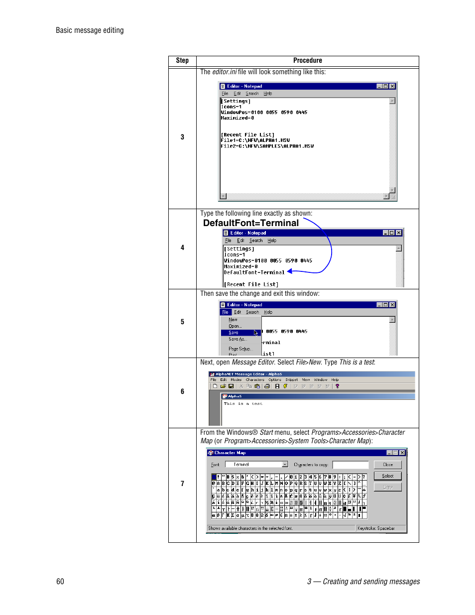 Defaultfont=terminal | WaveWare Adaptive AlphaNet User Manual | Page 60 / 150