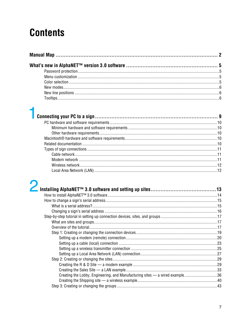 WaveWare Adaptive AlphaNet User Manual | Page 7 / 150