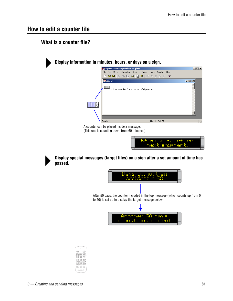 How to edit a counter file, What is a counter file | WaveWare Adaptive AlphaNet User Manual | Page 81 / 150