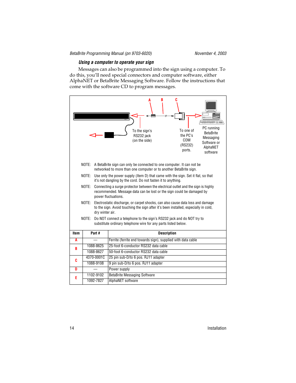 Using a computer to operate your sign | WaveWare Adaptive Remote User Manual | Page 14 / 102