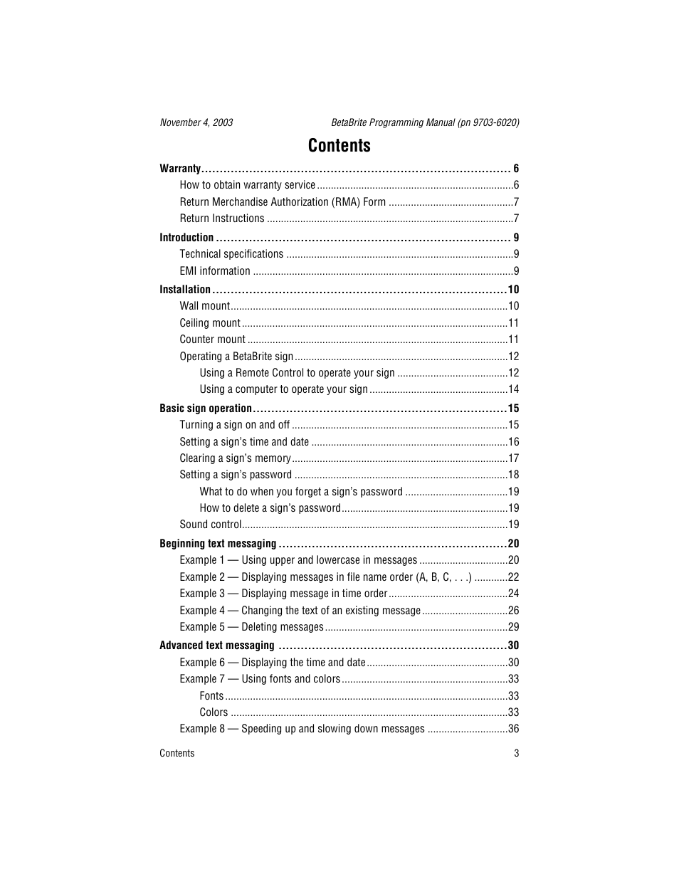WaveWare Adaptive Remote User Manual | Page 3 / 102