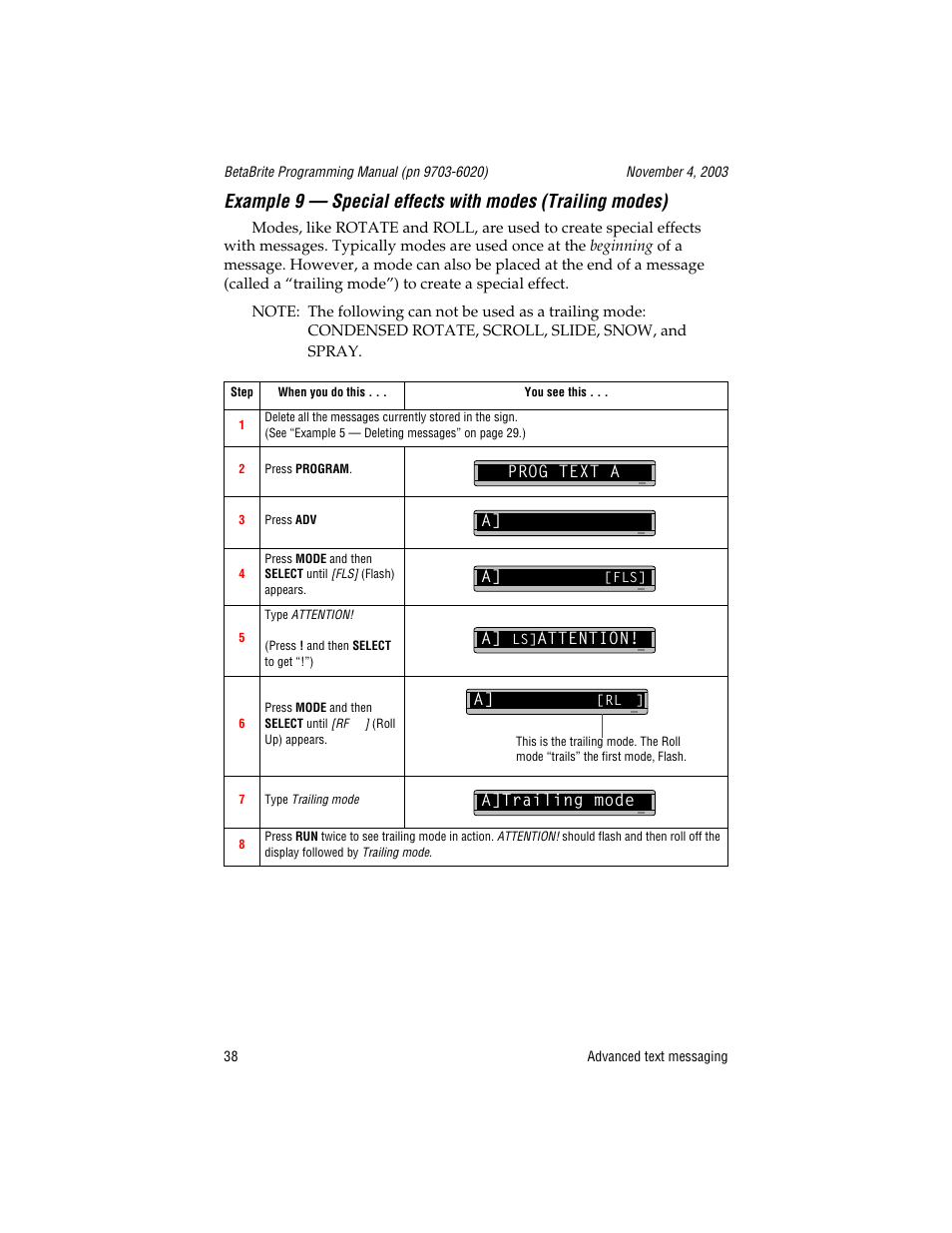 Prog text a | WaveWare Adaptive Remote User Manual | Page 38 / 102