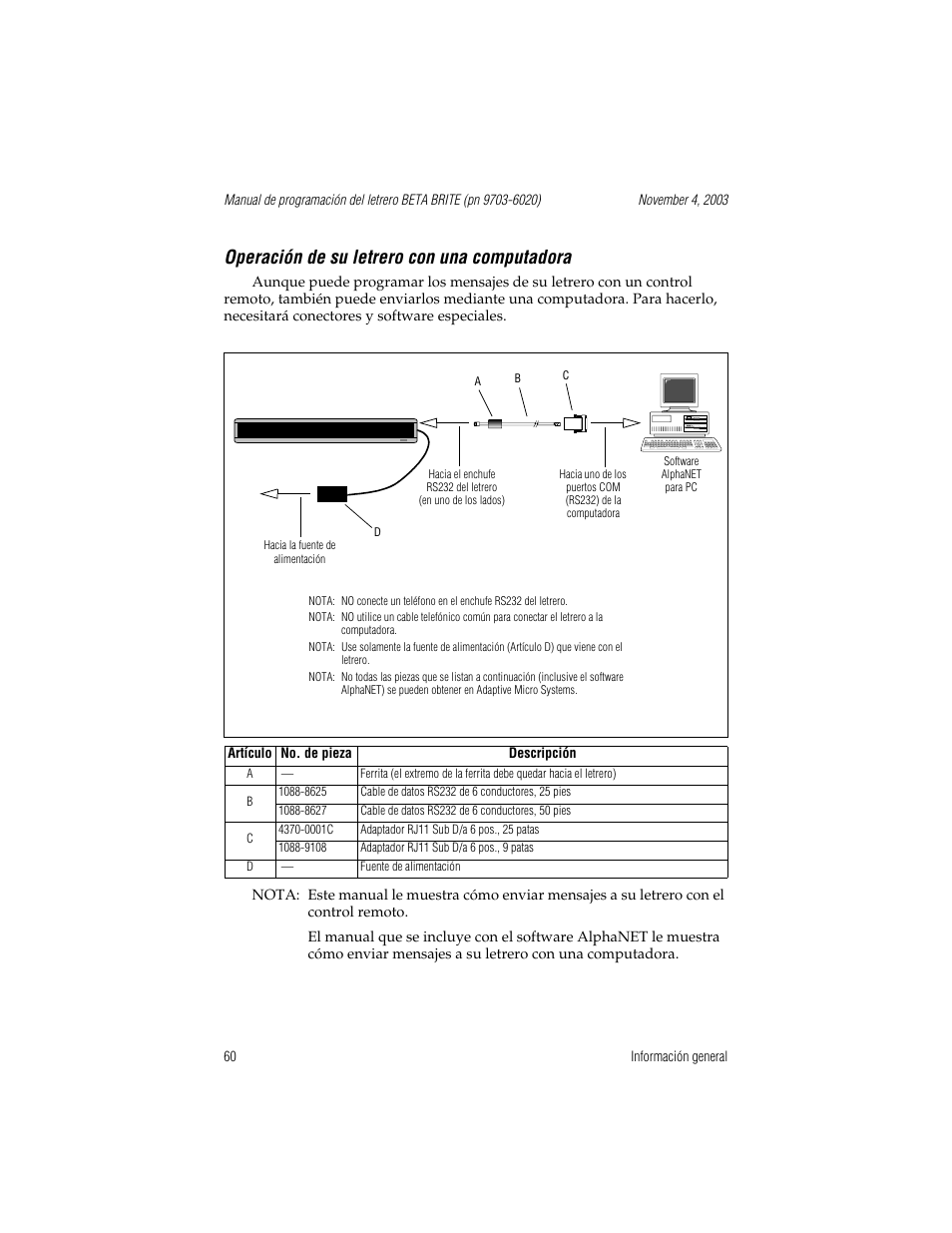 Operación de su letrero con una computadora | WaveWare Adaptive Remote User Manual | Page 60 / 102