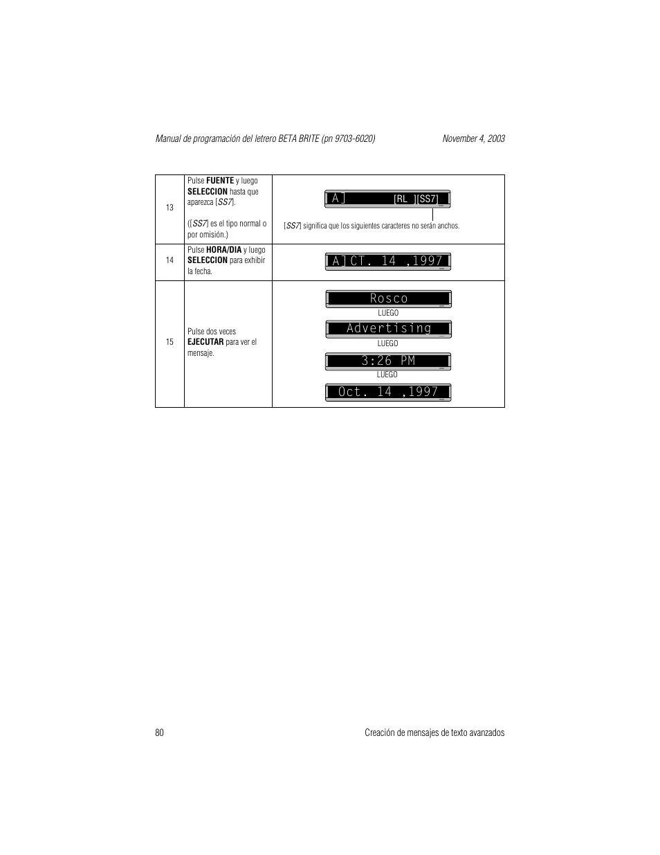 Rosco, 26 pm | WaveWare Adaptive Remote User Manual | Page 80 / 102