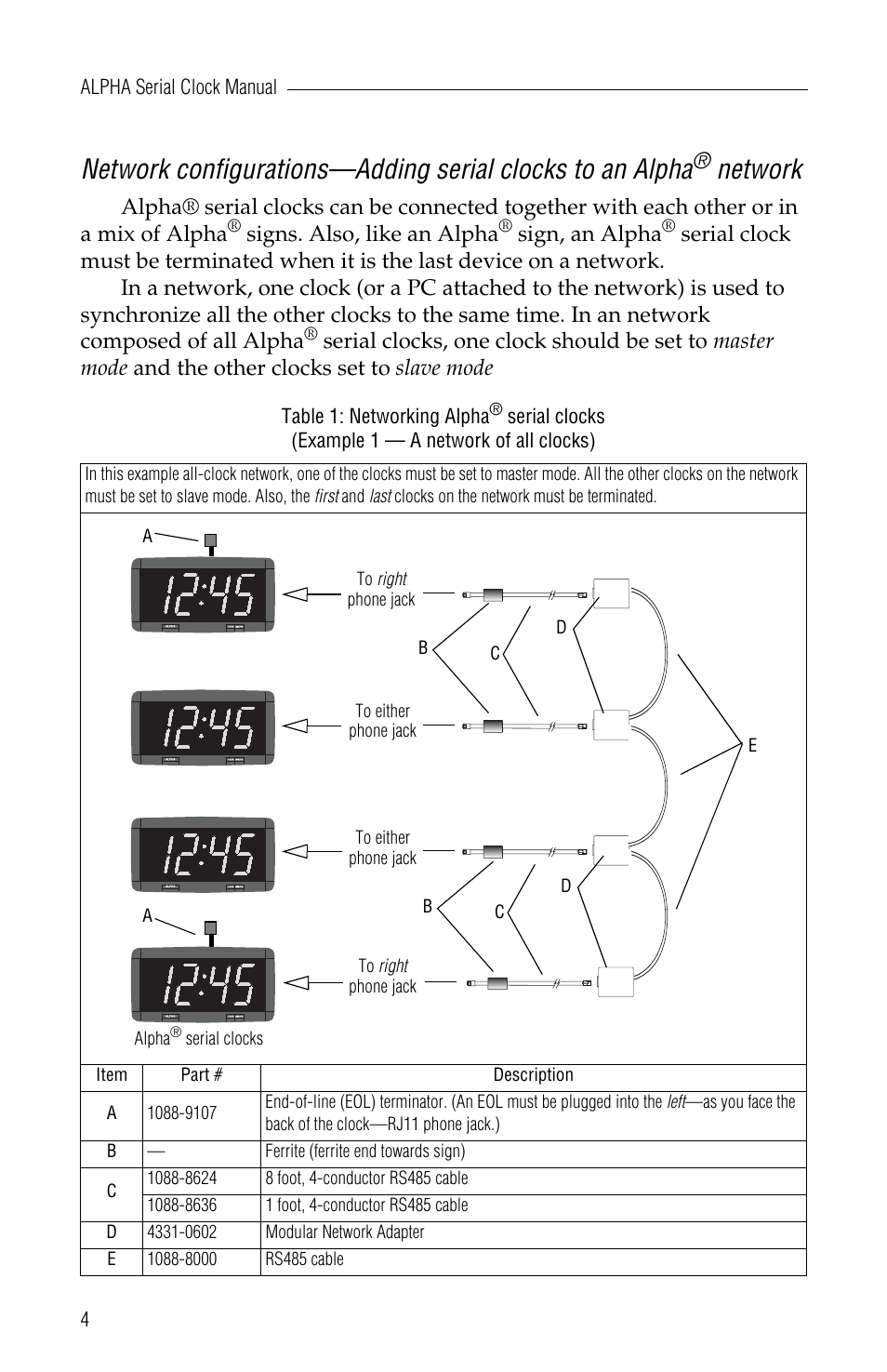 Network | WaveWare Adaptive Serial LED Clock User Manual | Page 10 / 18