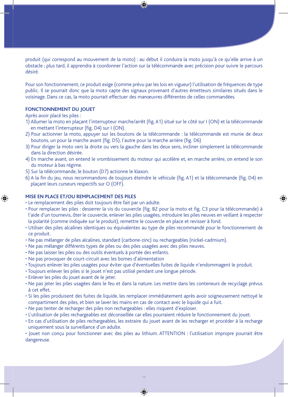 Chicco DUCATI 1198 RC User Manual | Page 13 / 52