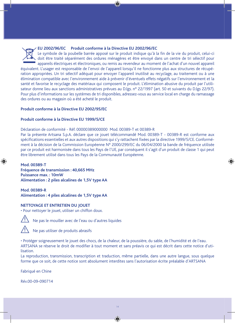 Chicco DUCATI 1198 RC User Manual | Page 14 / 52