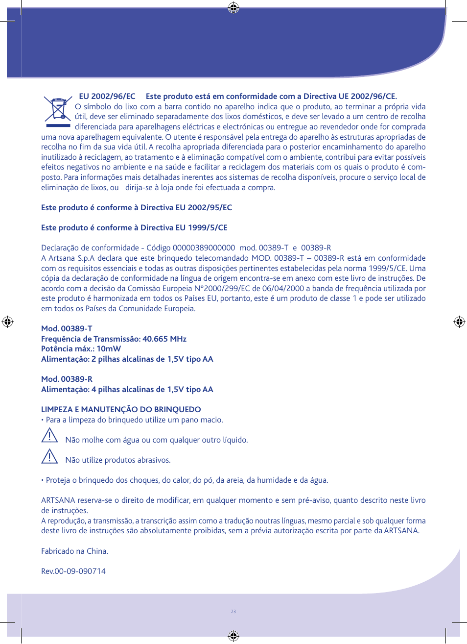 Chicco DUCATI 1198 RC User Manual | Page 23 / 52