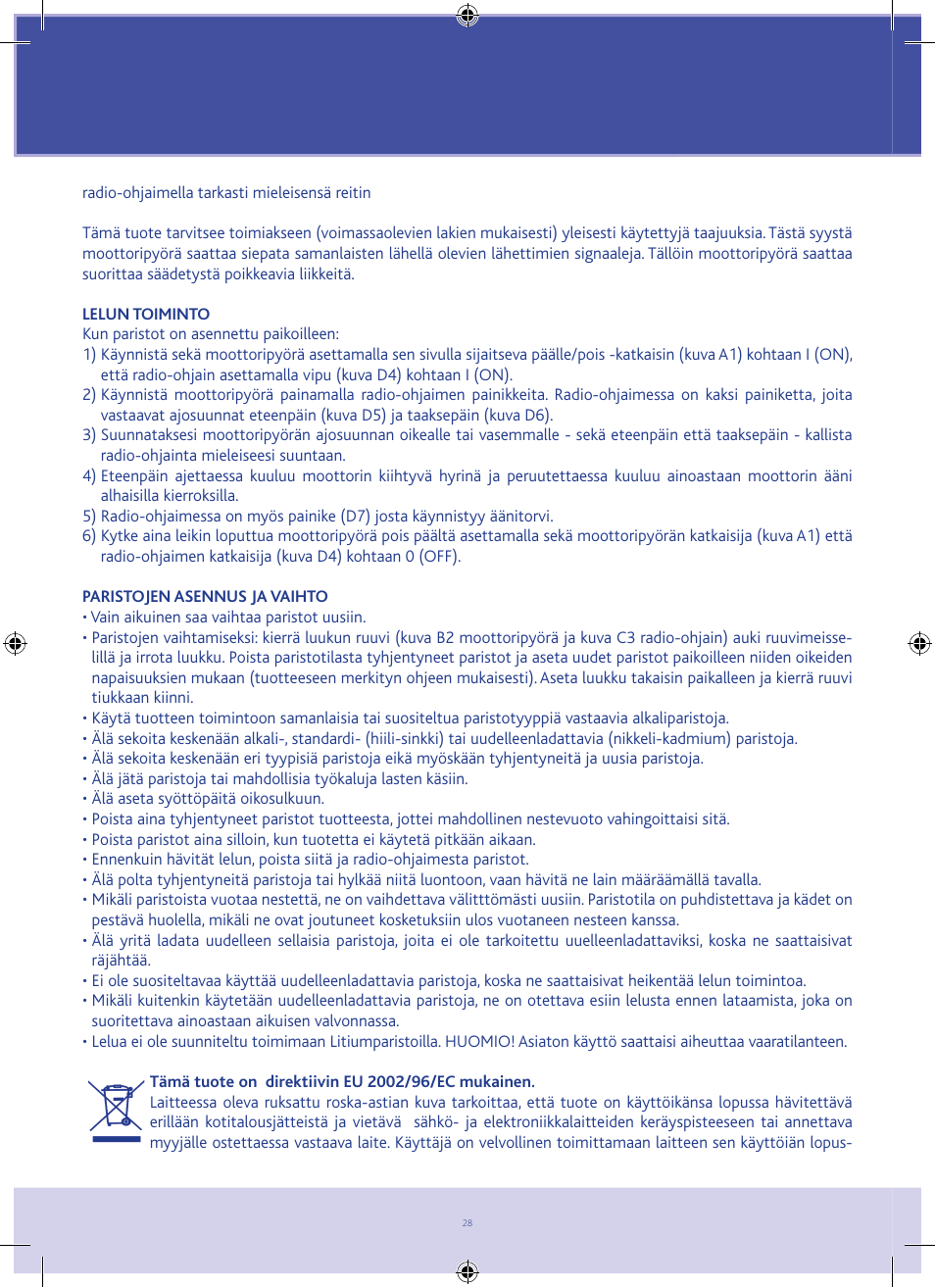 Chicco DUCATI 1198 RC User Manual | Page 28 / 52