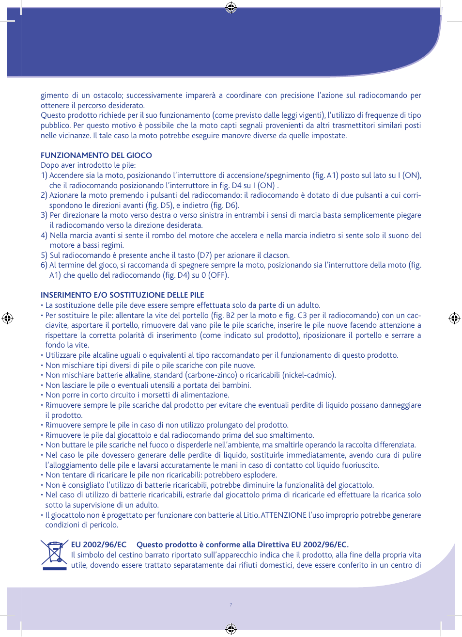 Chicco DUCATI 1198 RC User Manual | Page 7 / 52