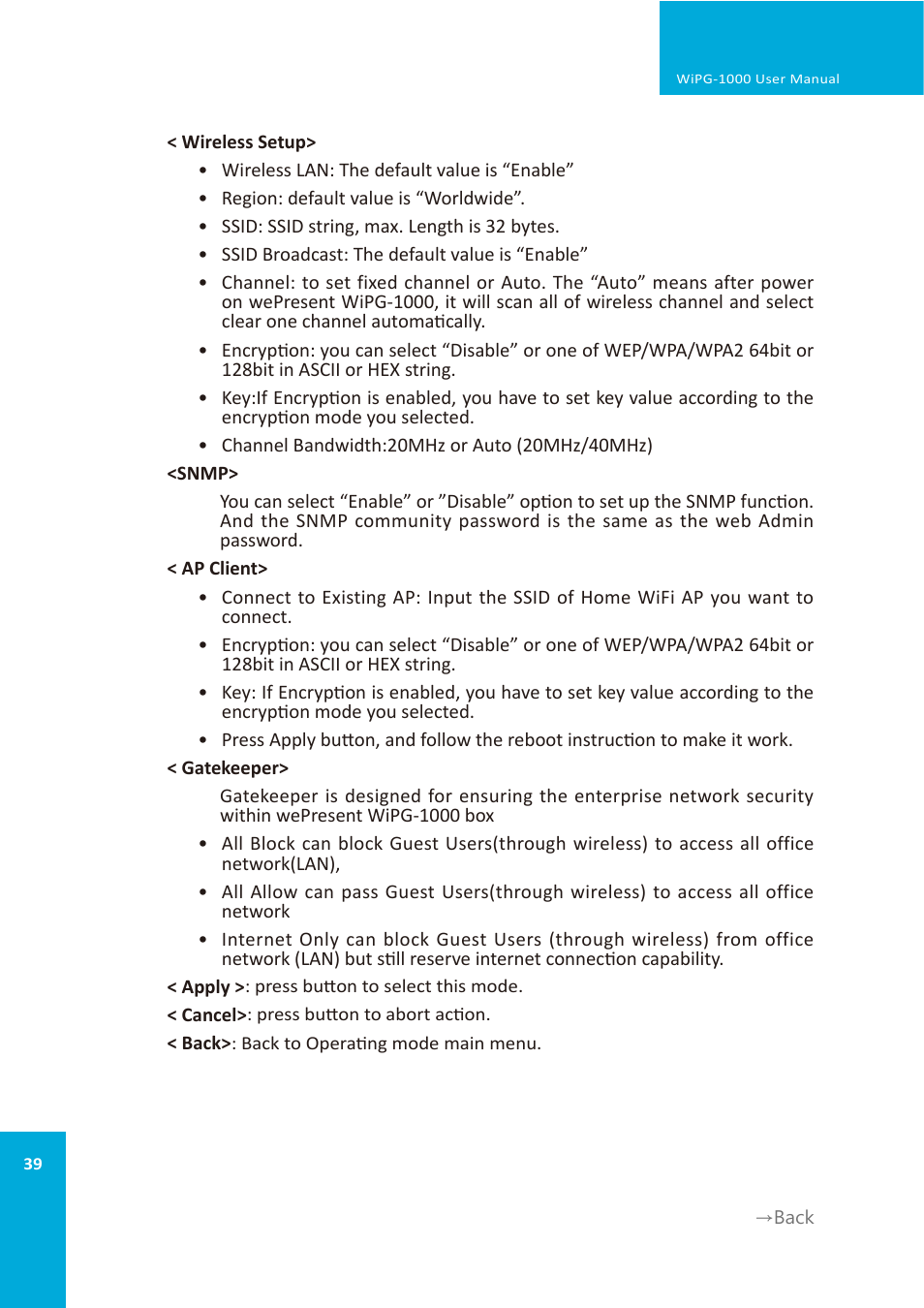 wePresent WiPG-1000 User Manual | Page 39 / 46