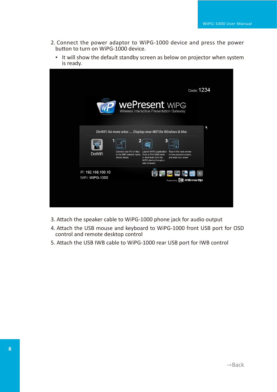wePresent WiPG-1000 User Manual | Page 8 / 46
