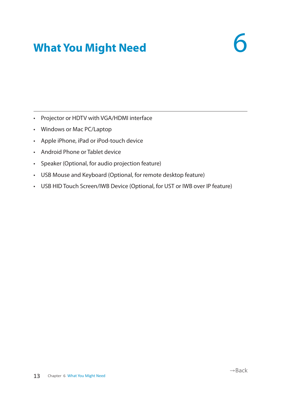 What you might need | wePresent WiPG-1500 User Manual | Page 13 / 59