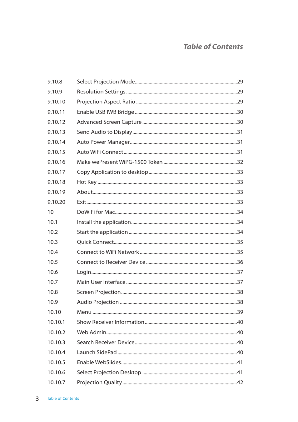 wePresent WiPG-1500 User Manual | Page 3 / 59