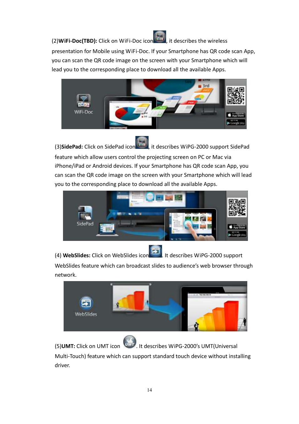 wePresent WiPG-2000 User Manual | Page 14 / 72