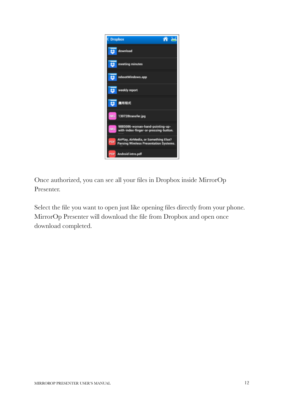 wePresent MirrorOp User Manual | Page 12 / 25