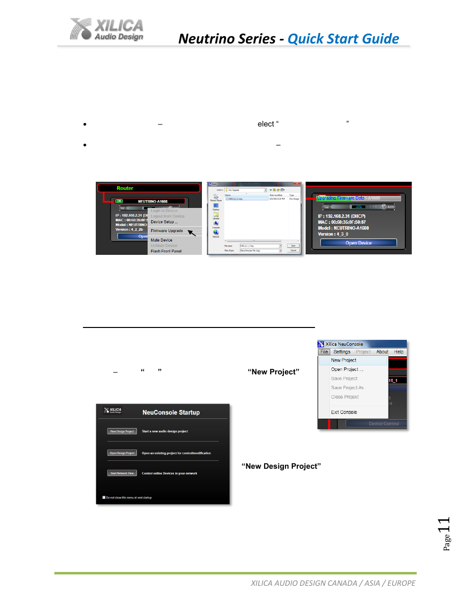 Neutrino series - quick start guide | Xilica Neutrino Series User Manual | Page 11 / 22