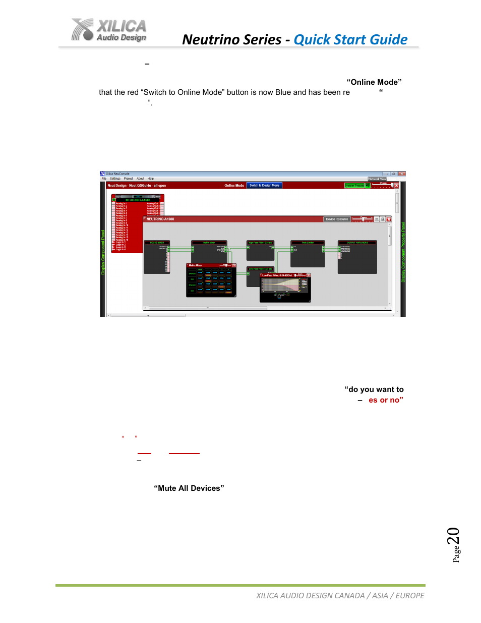 Neutrino series - quick start guide | Xilica Neutrino Series User Manual | Page 20 / 22