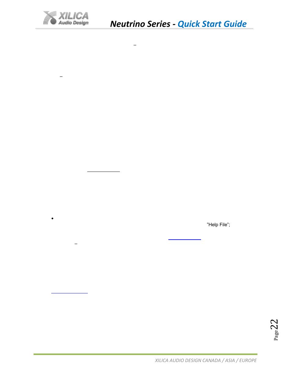 Neutrino series - quick start guide | Xilica Neutrino Series User Manual | Page 22 / 22