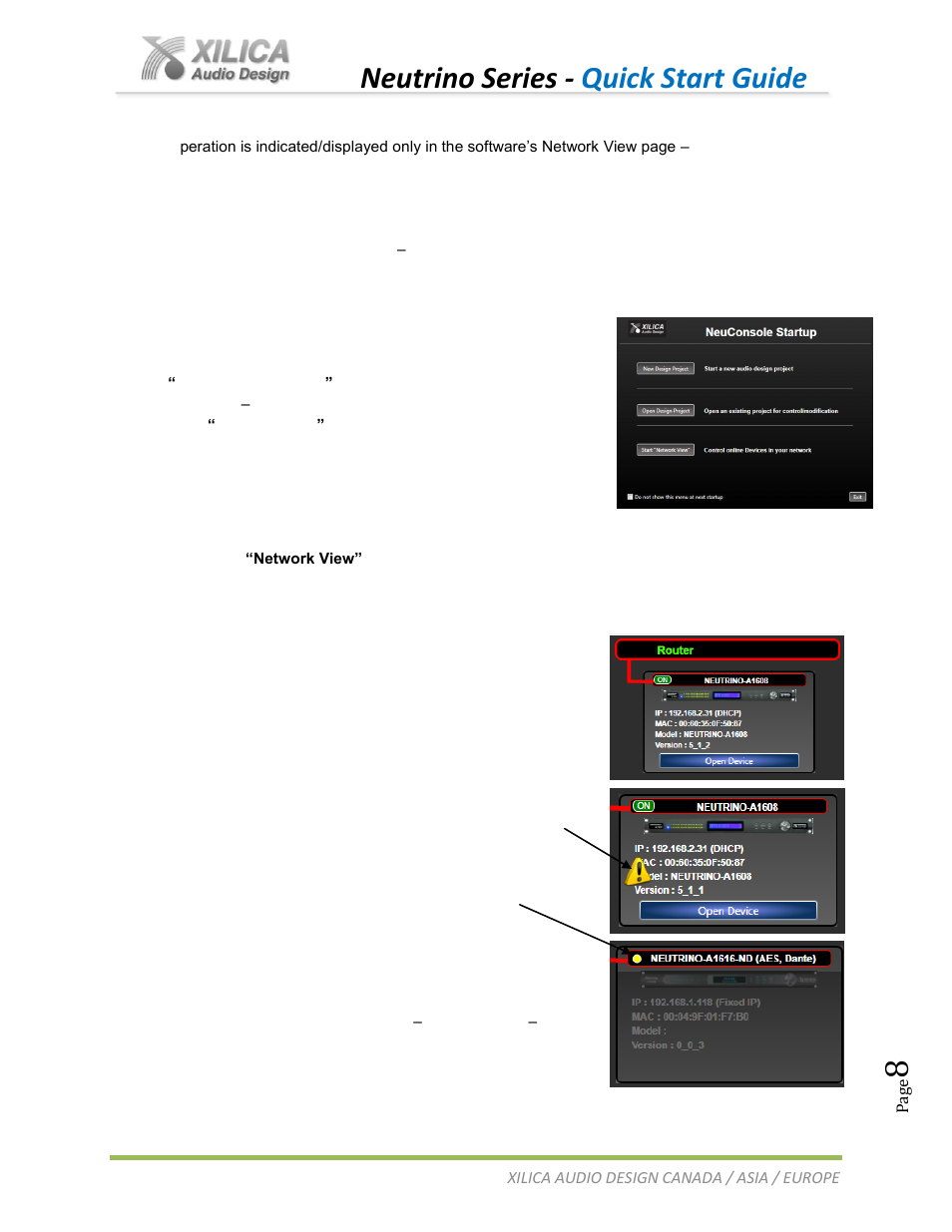 Neutrino series - quick start guide | Xilica Neutrino Series User Manual | Page 8 / 22