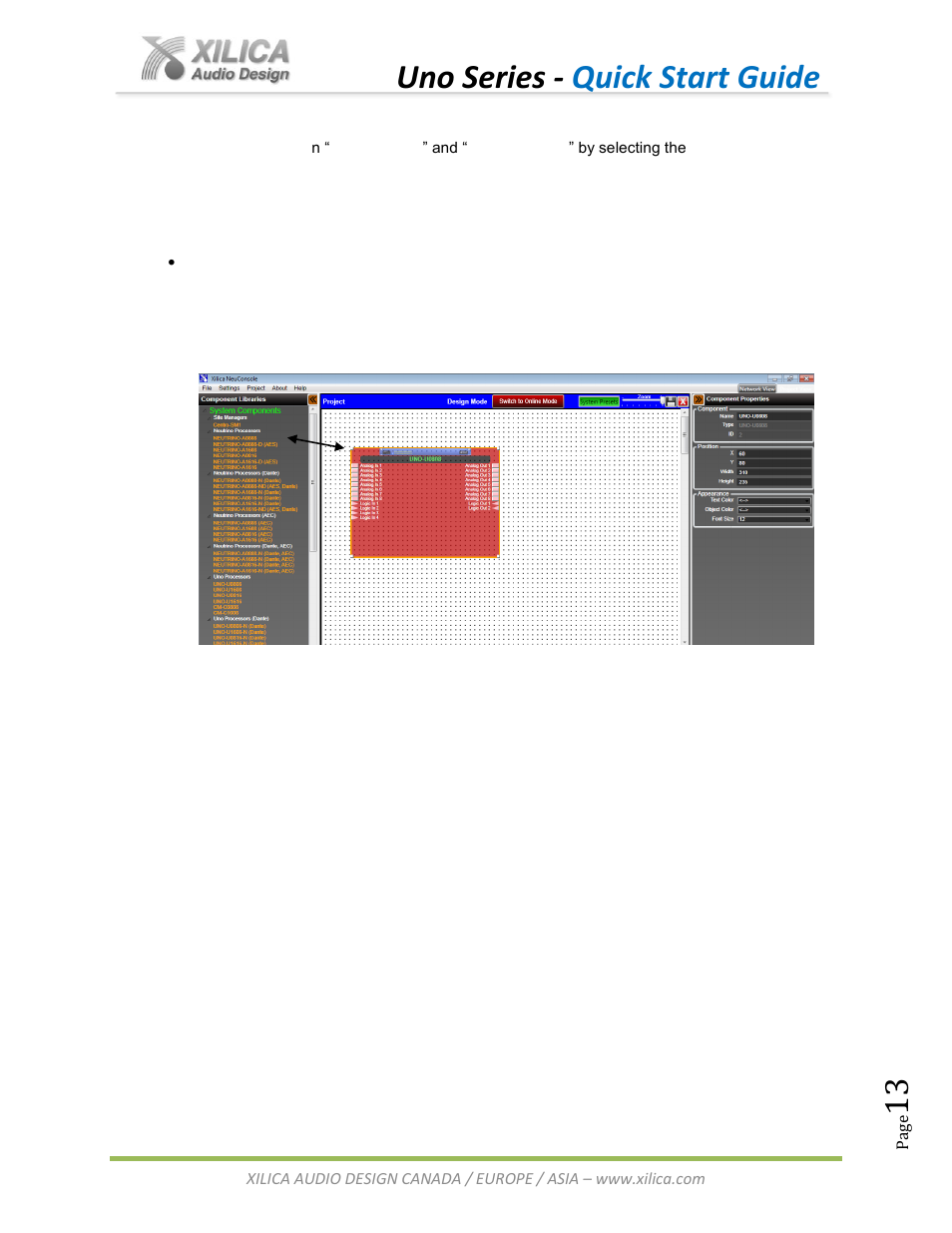 Uno series - quick start guide | Xilica Uno Series User Manual | Page 13 / 20