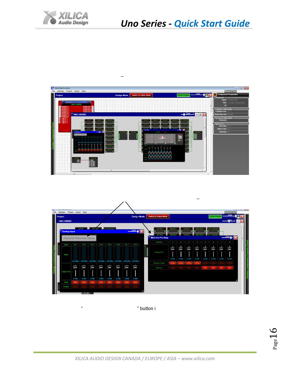 Uno series - quick start guide | Xilica Uno Series User Manual | Page 16 / 20