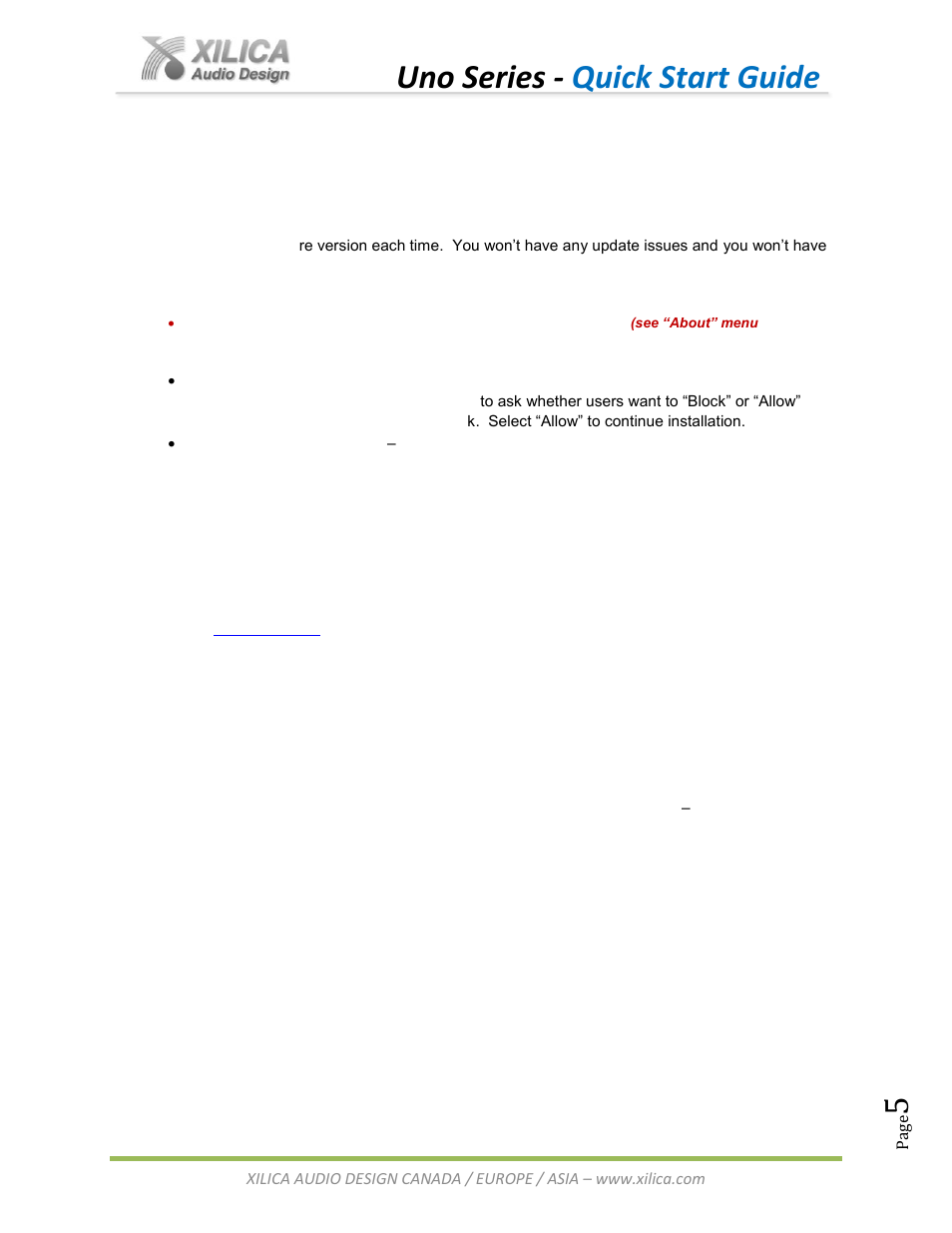 Uno series - quick start guide | Xilica Uno Series User Manual | Page 5 / 20