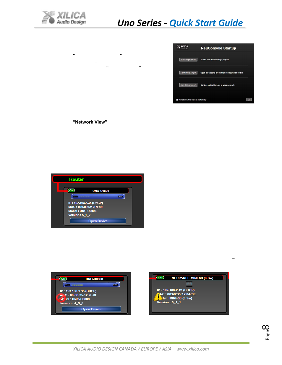 Uno series - quick start guide | Xilica Uno Series User Manual | Page 8 / 20