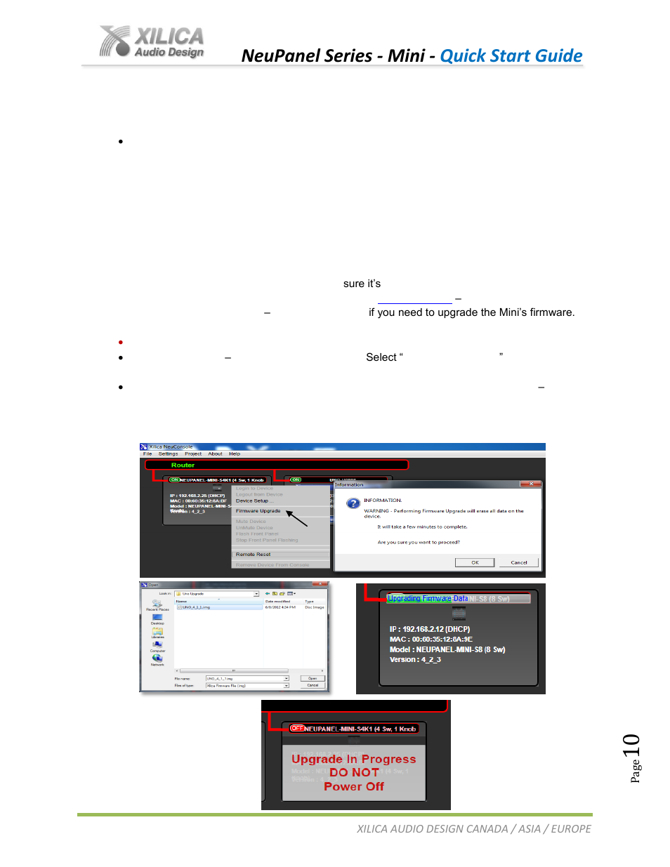 Neupanel series - mini - quick start guide | Xilica NeuPanel Series User Manual | Page 10 / 20