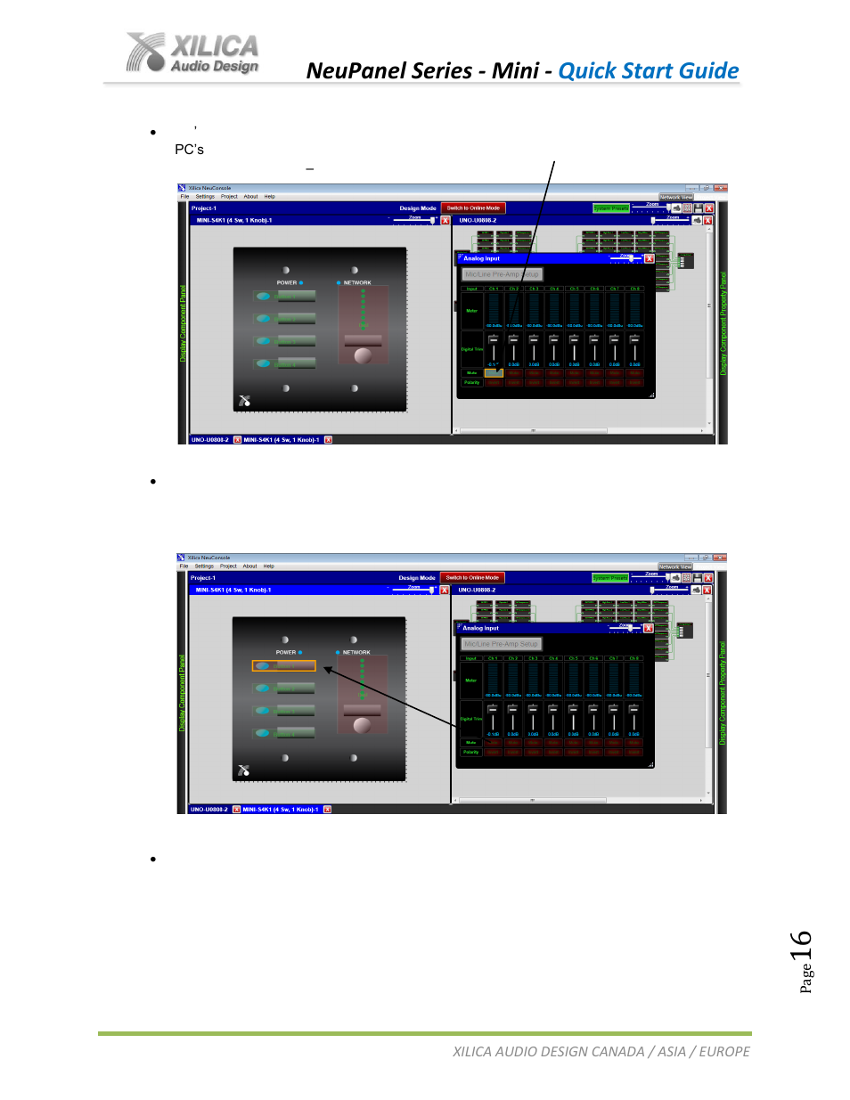 Neupanel series - mini - quick start guide | Xilica NeuPanel Series User Manual | Page 16 / 20
