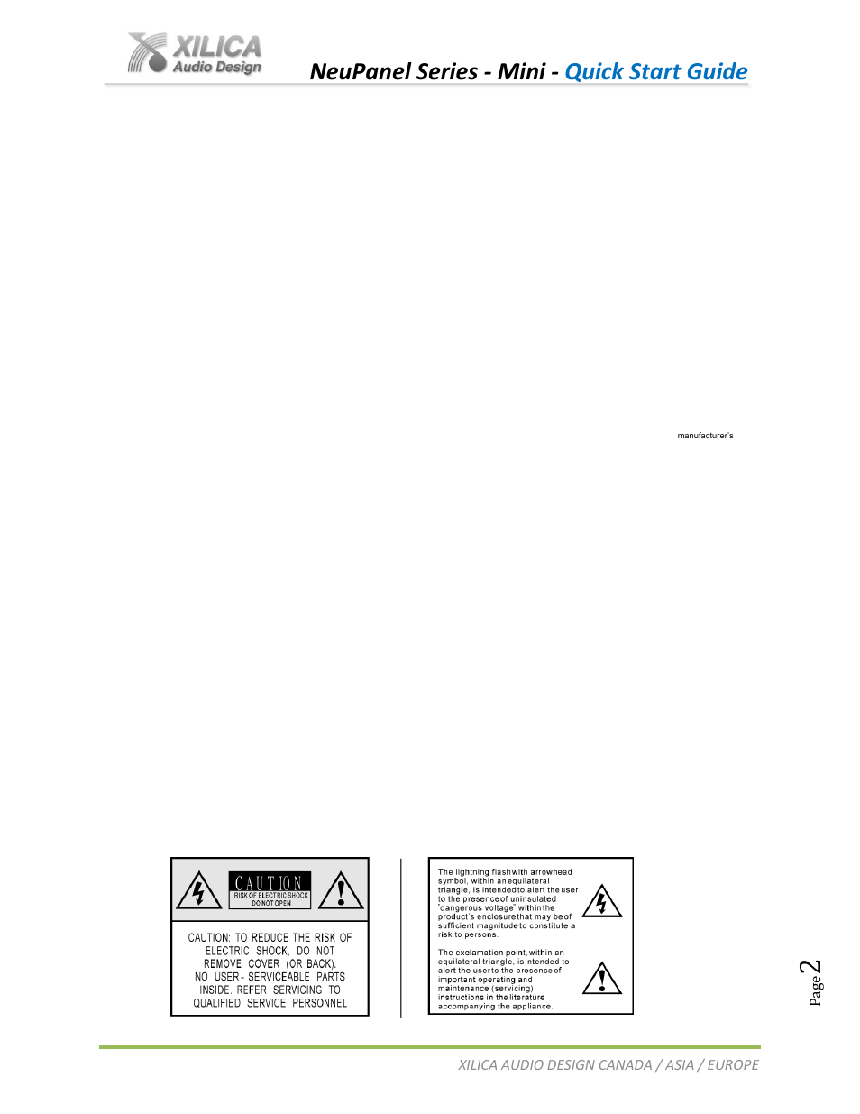 Neupanel series - mini - quick start guide | Xilica NeuPanel Series User Manual | Page 2 / 20