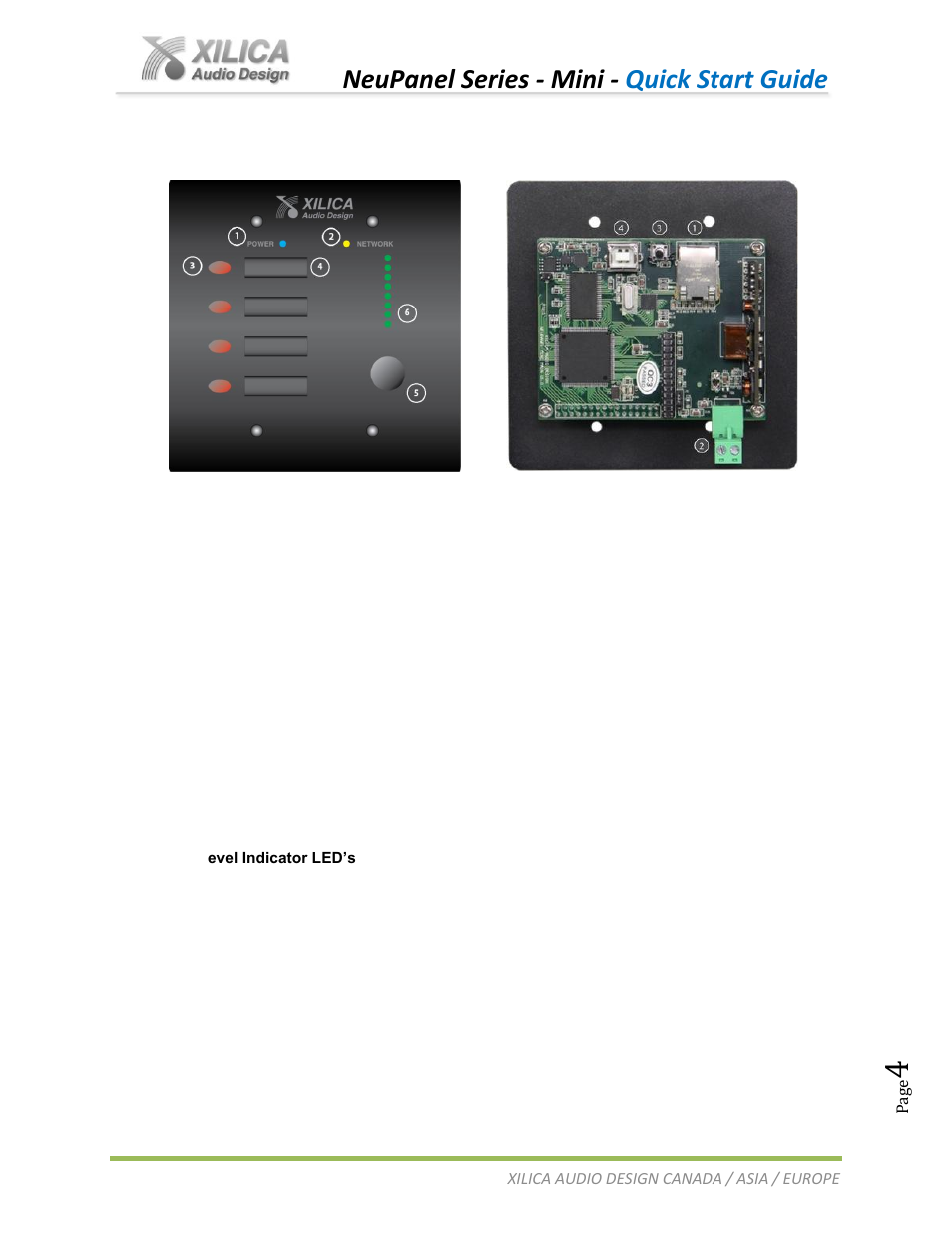 Neupanel series - mini - quick start guide | Xilica NeuPanel Series User Manual | Page 4 / 20