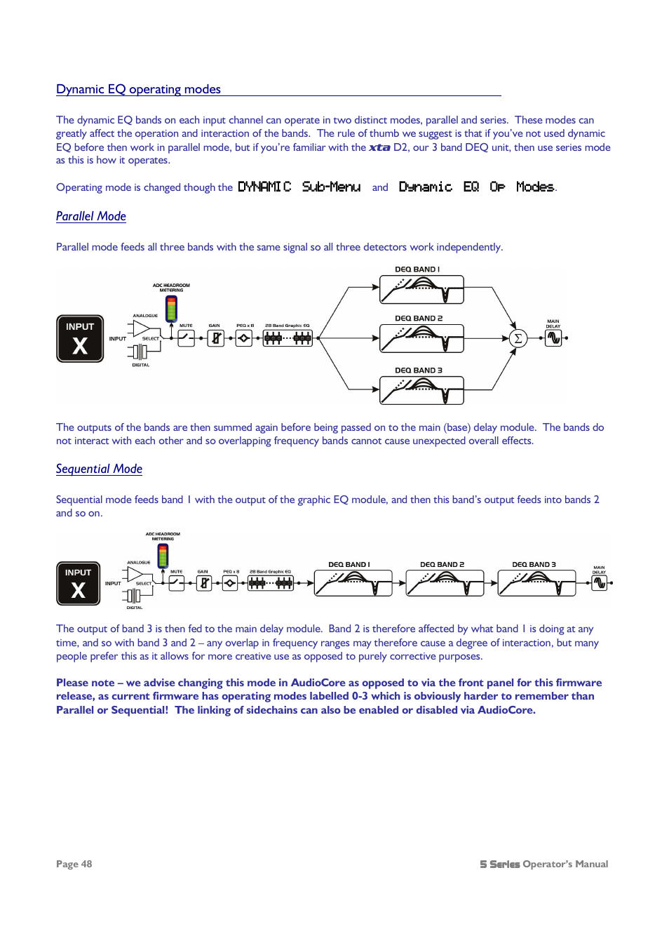 XTA 5 Series User Manual | Page 48 / 66