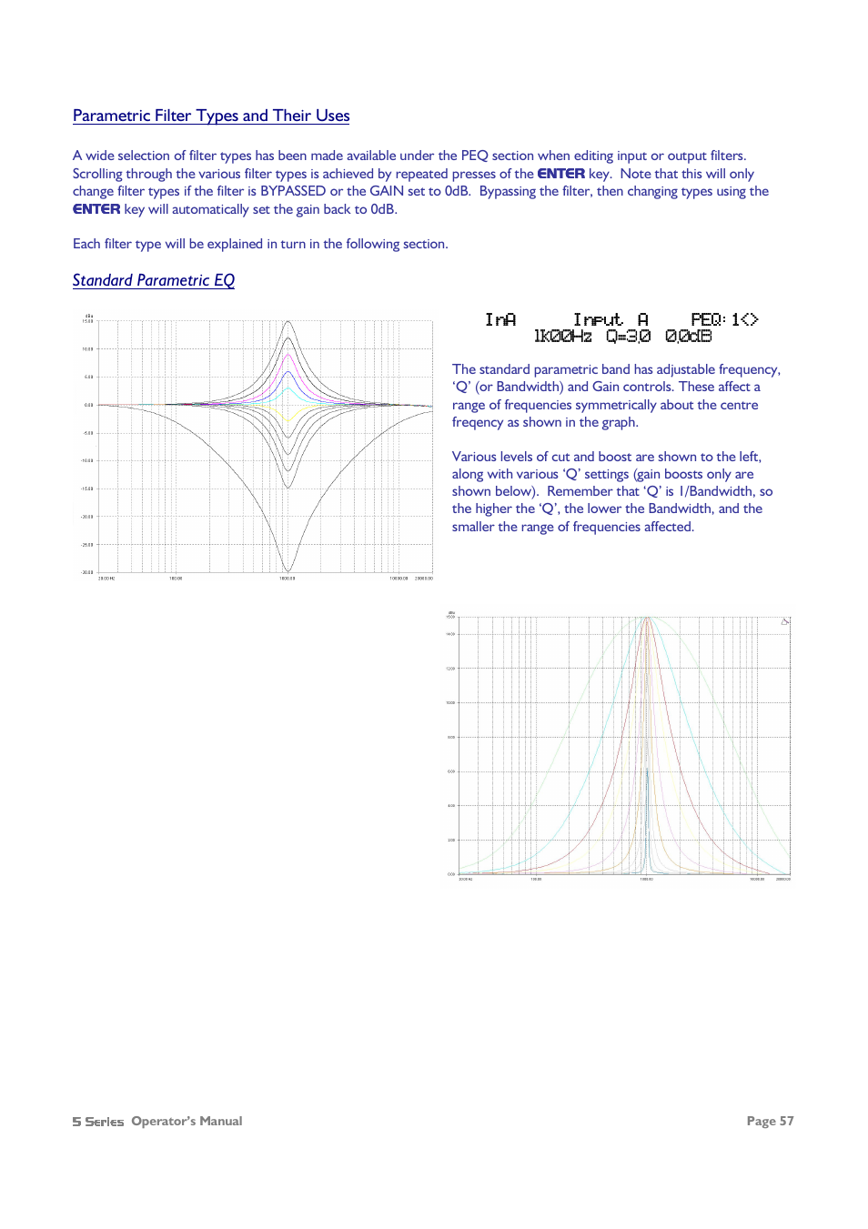 Parametric filter types and their uses, Standard parametric eq | XTA 5 Series User Manual | Page 57 / 66