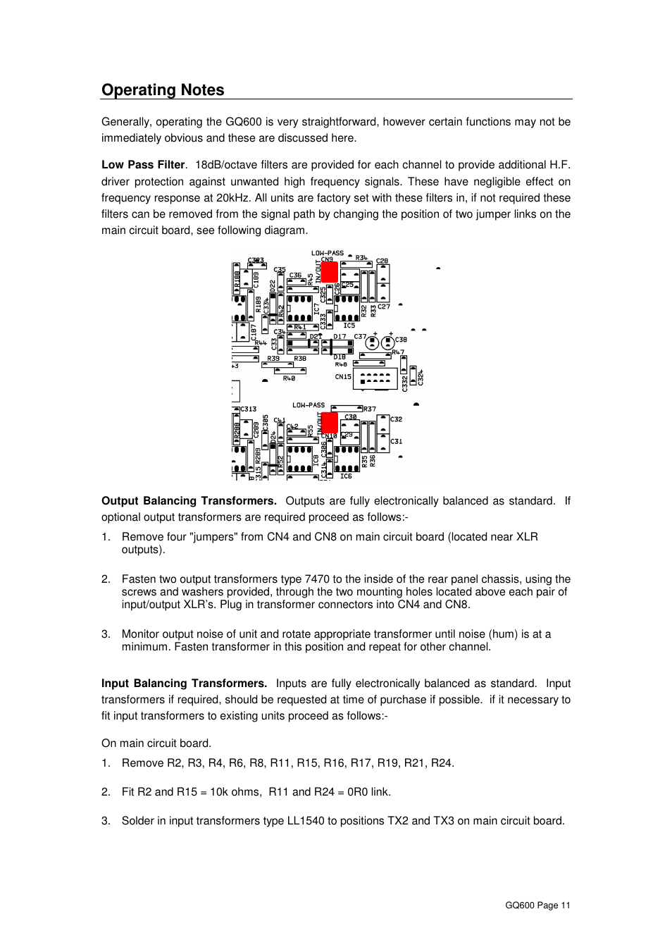 XTA GQ600 User Manual | Page 13 / 14