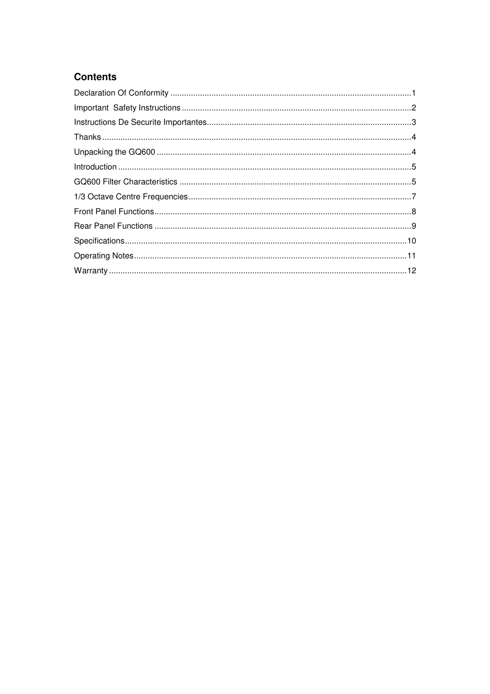 XTA GQ600 User Manual | Page 2 / 14