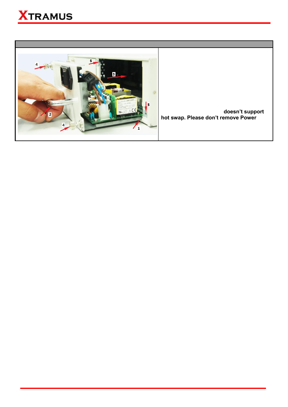 Power module | Xtramus LES-5160 V1.2 User Manual | Page 21 / 35