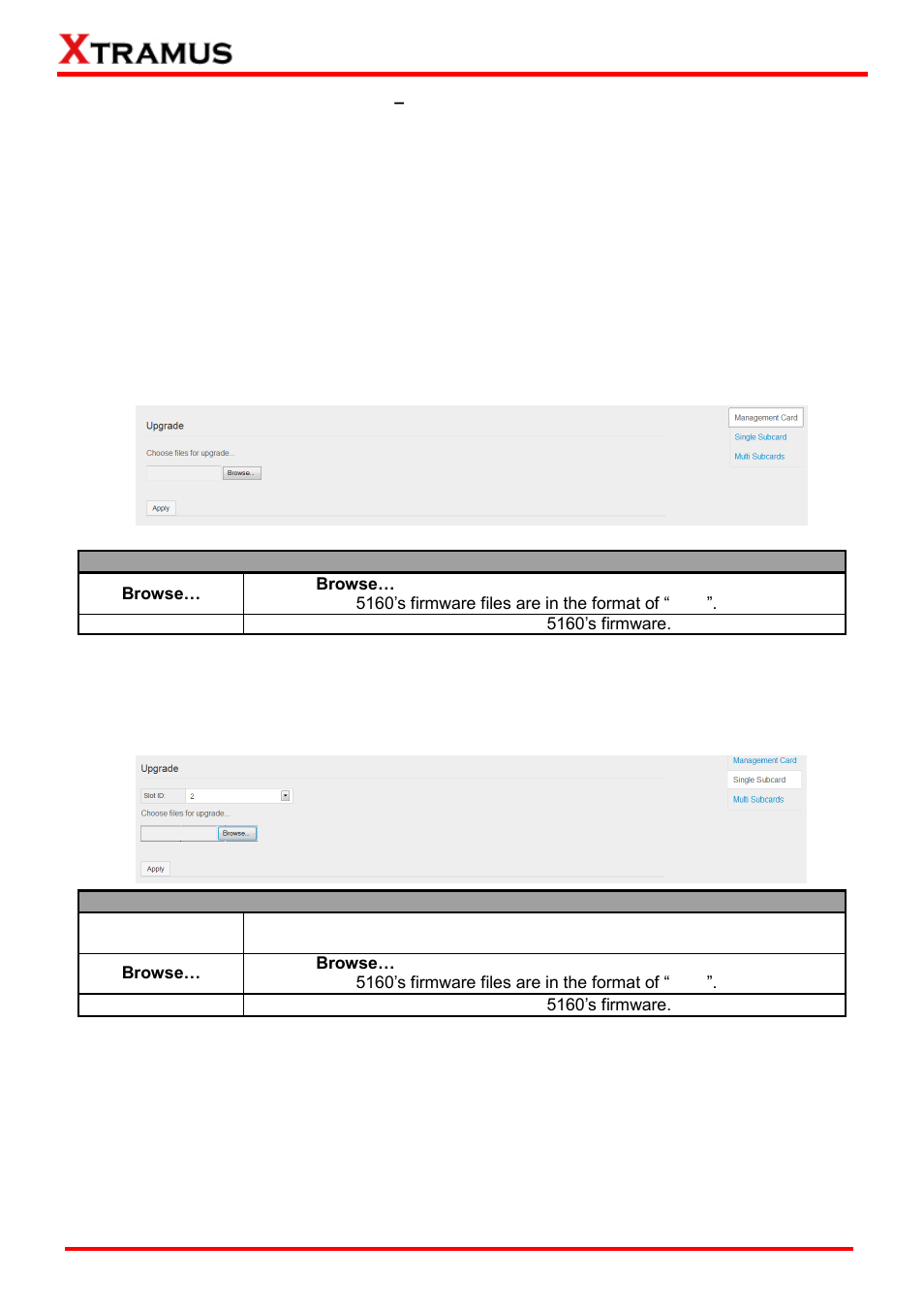 A. update firmware, A. management card, B. single subcard | C. multi subcard, Maintenance, Management card, Single subcard, Multi subcard | Xtramus LES-5160 V1.2 User Manual | Page 32 / 35