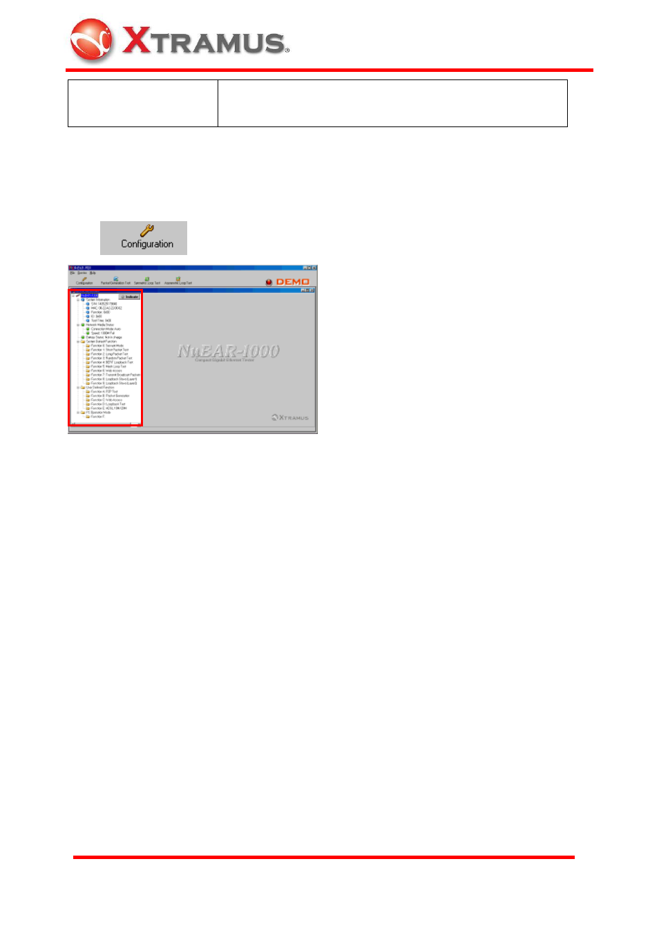 4 windows of toolbar, 1 configuration, Windows of toolbar | Configuration | Xtramus NuBAR-1000 V1.4 User Manual | Page 36 / 55