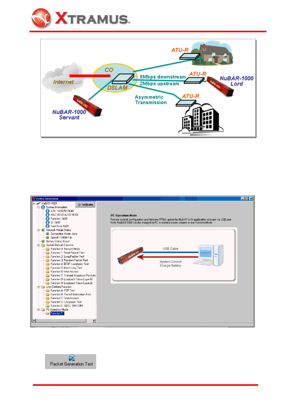 6 pc operation mode, 2 packet generation, Packet generation | Xtramus NuBAR-1000 V1.4 User Manual | Page 45 / 55