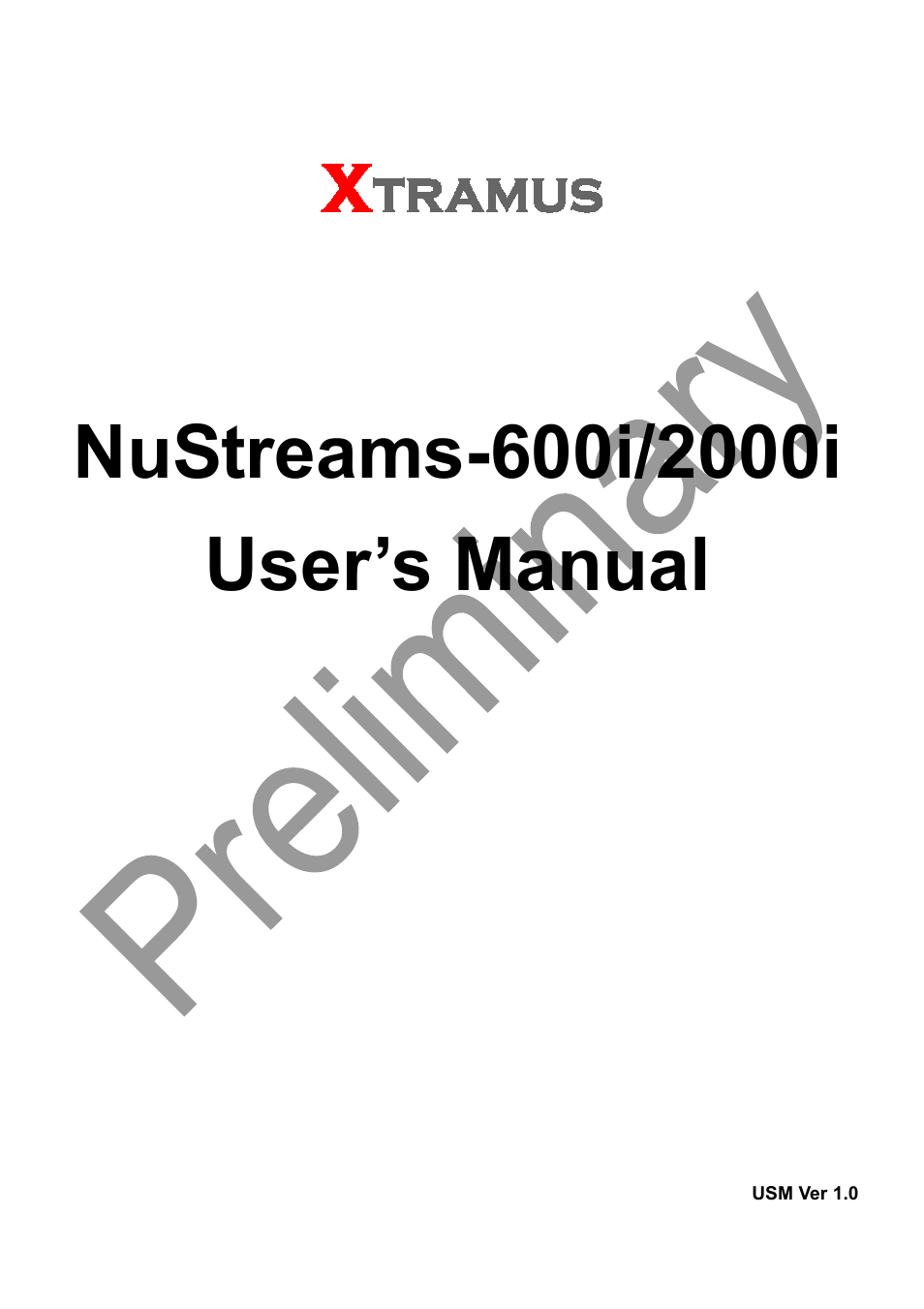 Xtramus NuStreams-2000i V1.0 User Manual | 33 pages