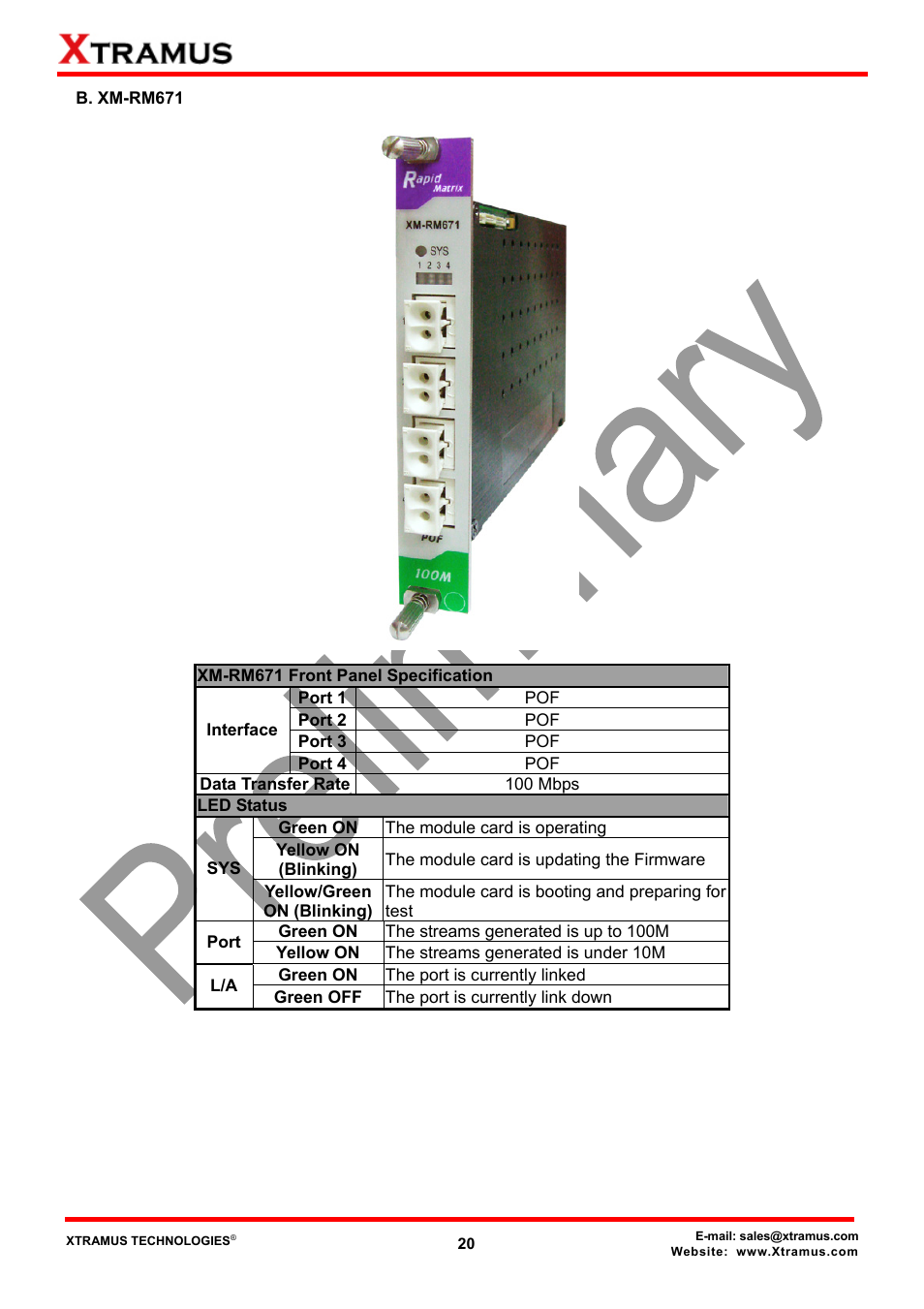 B. xm-rm671 | Xtramus NuStreams-2000i V1.0 User Manual | Page 20 / 33