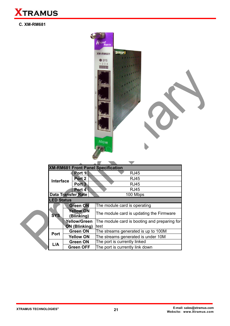 C. xm-rm681 | Xtramus NuStreams-2000i V1.0 User Manual | Page 21 / 33