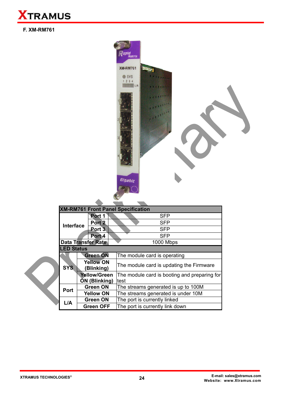 F. xm-rm761 | Xtramus NuStreams-2000i V1.0 User Manual | Page 24 / 33