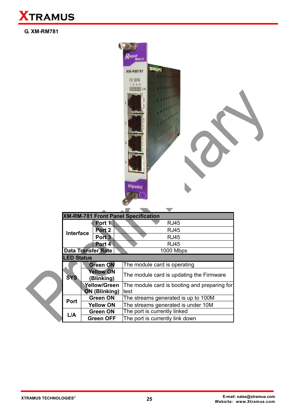 G. xm-rm781 | Xtramus NuStreams-2000i V1.0 User Manual | Page 25 / 33