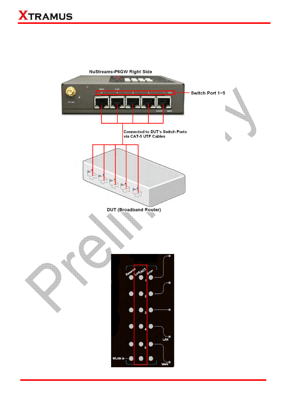 Installation for switch test | Xtramus NuStreams-P6GW V1.0 User Manual | Page 14 / 78