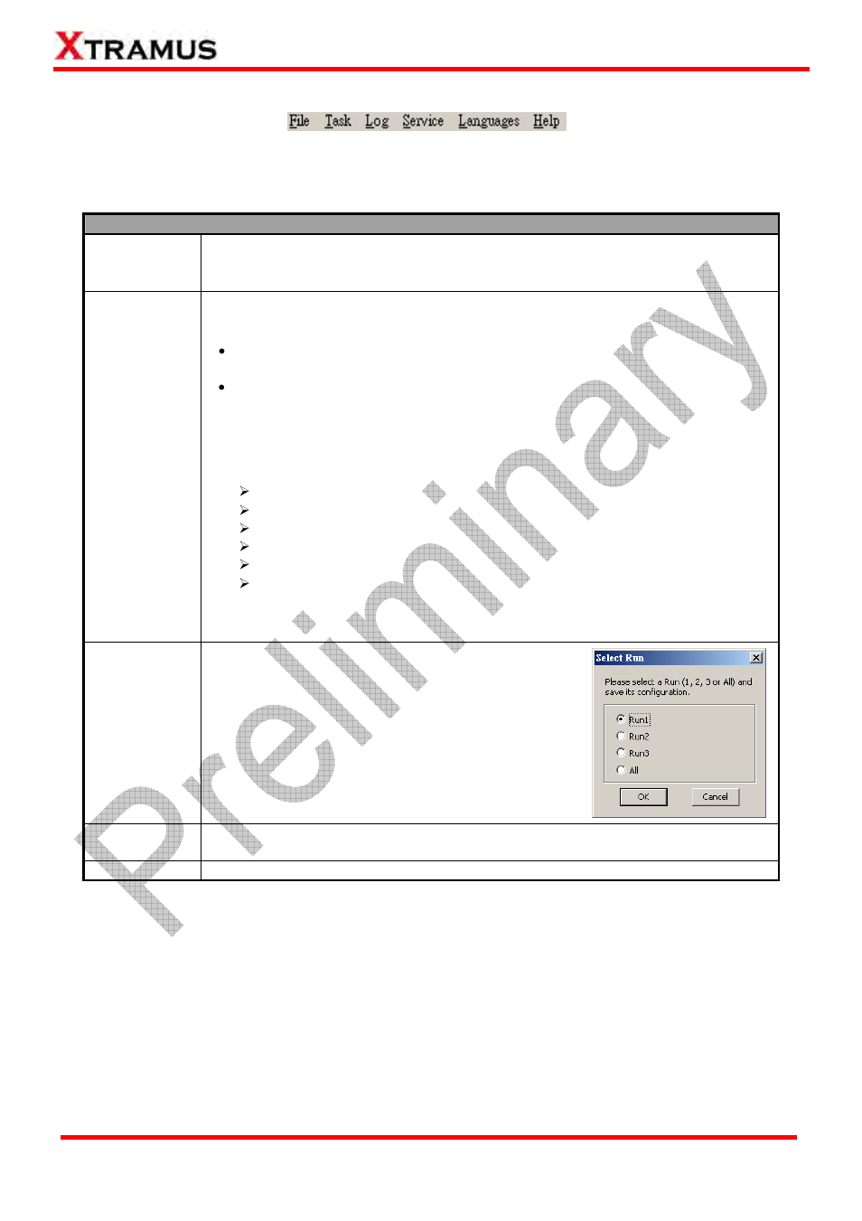 Nuset-minipg-config function – menu bar, Menu bar – file | Xtramus NuStreams-P6GW V1.0 User Manual | Page 34 / 78