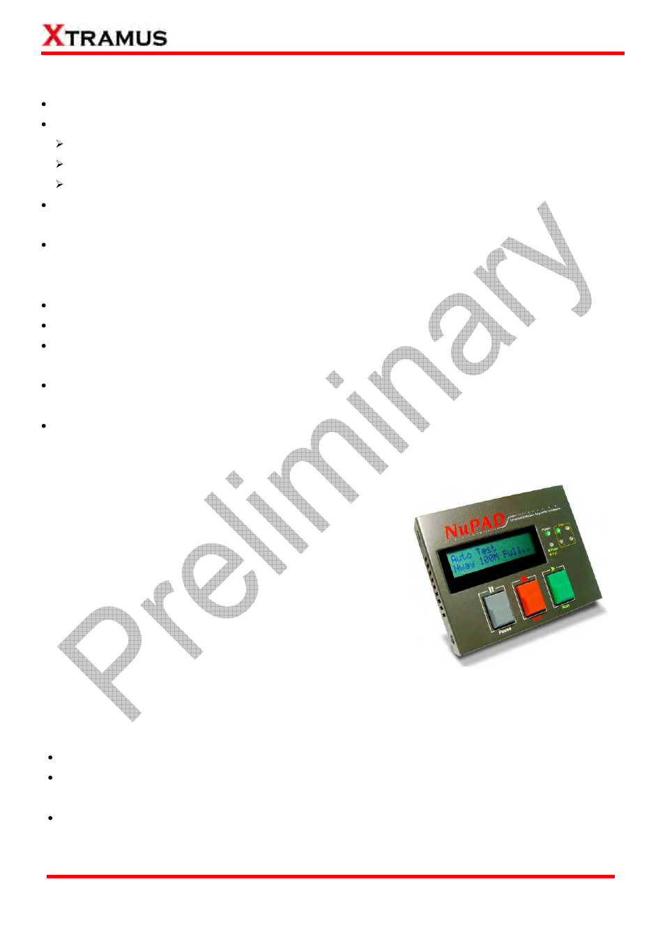 Key features of nustreams-p6gw, Nupad overview | Xtramus NuStreams-P6GW V1.0 User Manual | Page 7 / 78