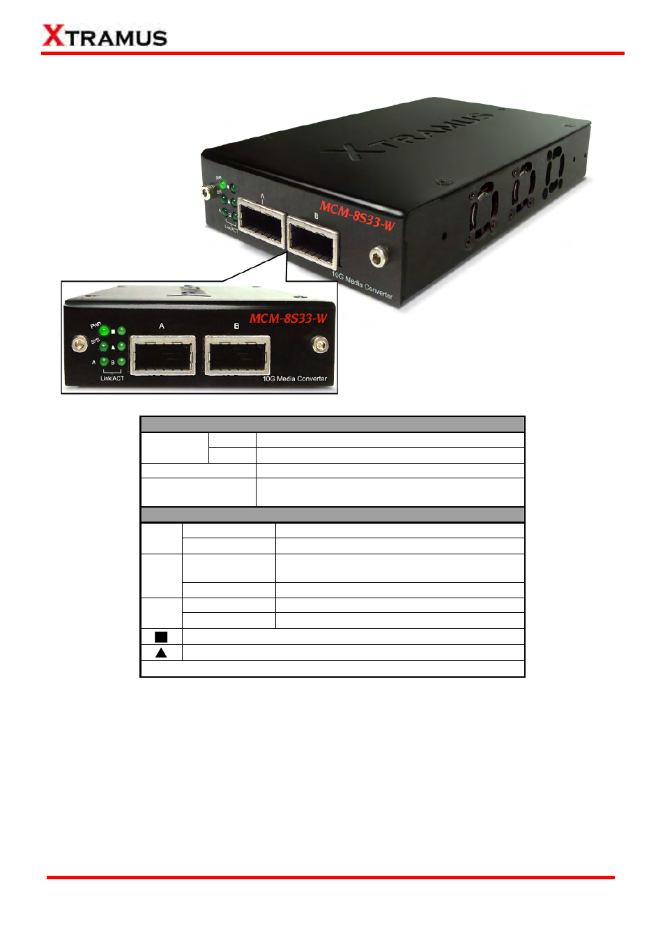 F. front panel of mcm-8s33-w | Xtramus MCM-W V1.3 User Manual | Page 14 / 46