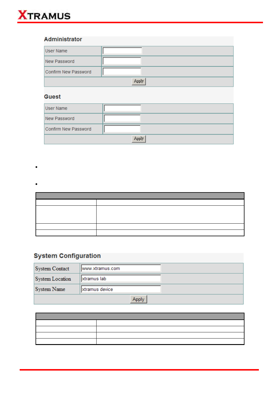 B. user settings, C. system configuration | Xtramus MCM-W V1.3 User Manual | Page 30 / 46